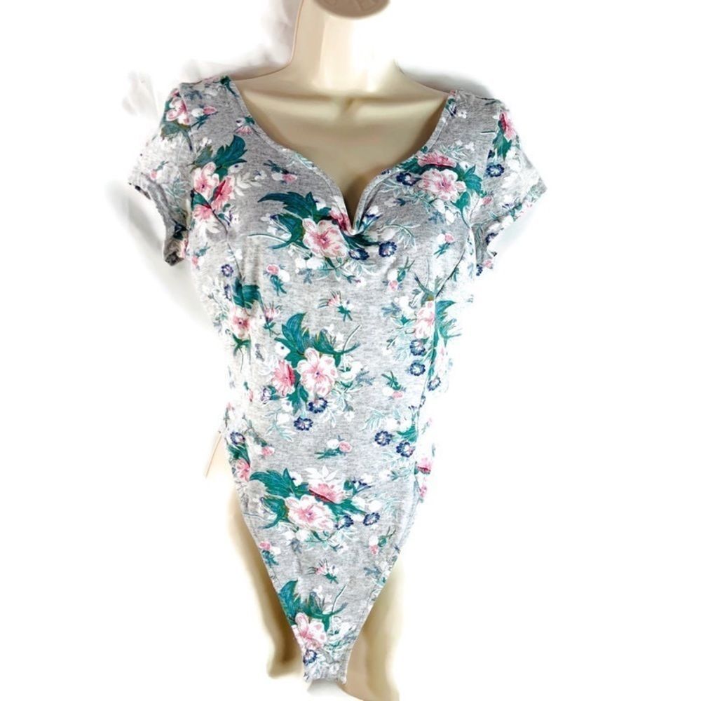 Vintage Earthquake Of SanFrancisco Floral Bodysuit